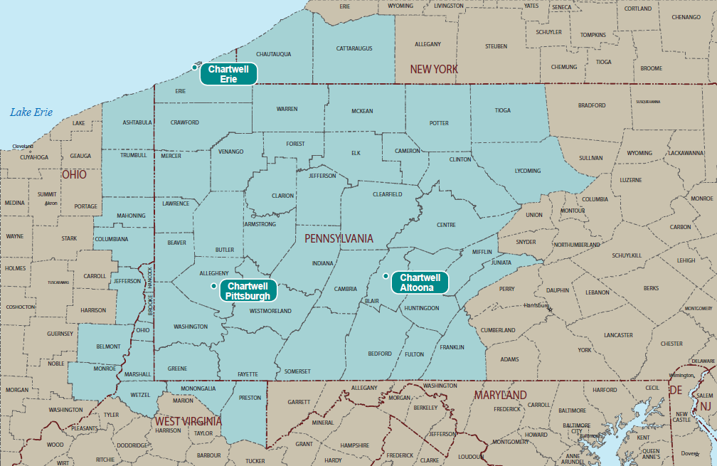 Home Infusion Therapy and Specialty Pharmacy Service Area Map